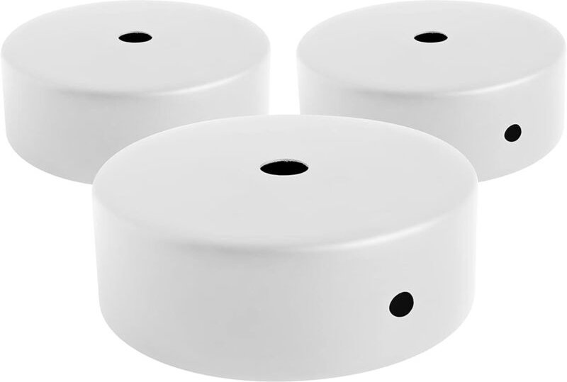 Metall-Deckenbaldachine, Kabelabdeckungen für Kronleuchter, weiß, komplettes Lampengehäuse mit Kabelklemmen, Schrauben u...