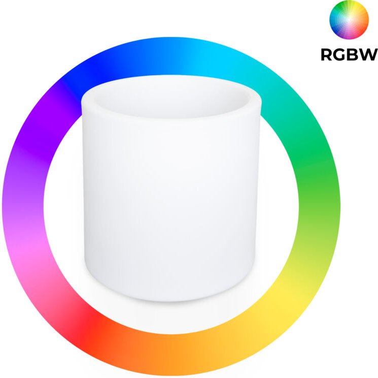 Barcelona Led - Zylindrischer LED-Pflanzkübel rgbw - 5W - 40 x ø 40cm -