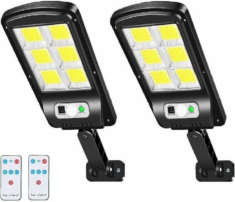 Solar-Außenleuchte, 6000 lm LED-Straßenleuchte, Solar-Flutlicht mit Bewegungsmelder, 3 Modi, IP67 wasserdicht