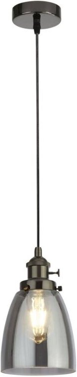 1 Lichtanhänger Schwarzchrom, Rauchglas, E27 - Searchlight