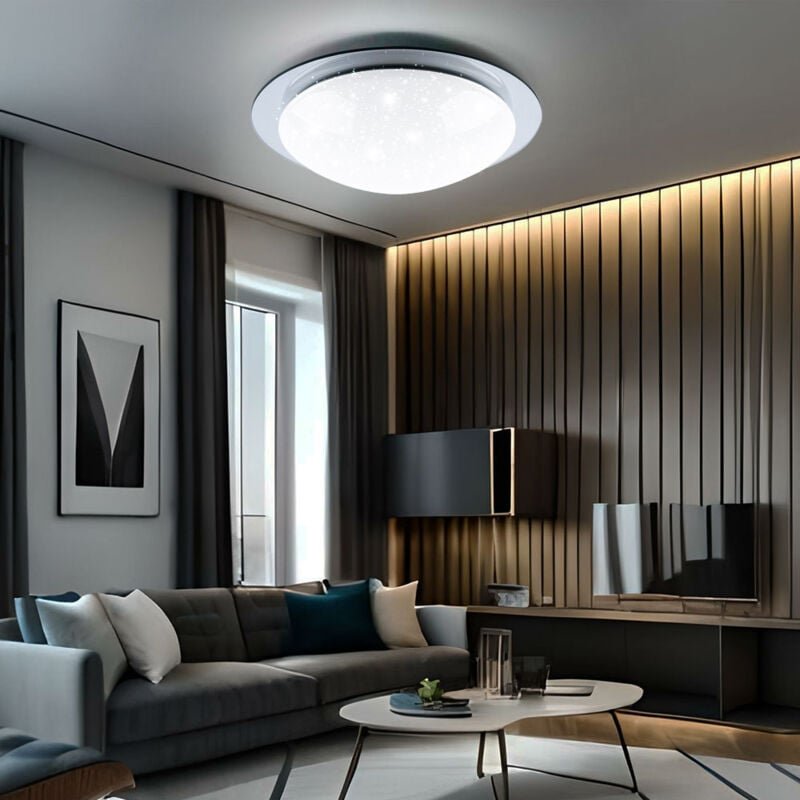 Leuchten Direkt - Deckenleuchte Badezimmer IP44 Deckenlampe Sternenhimmel Tageslichtlampe Decke, cct, 1x led 12W 900Lm30...