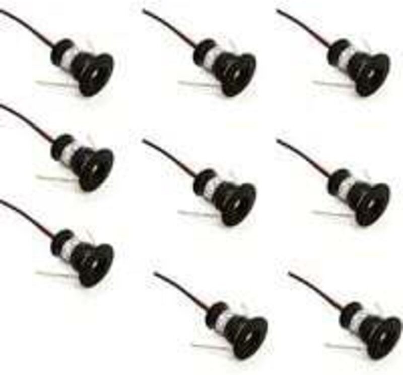 schwarzes Set mit 9 Mini-LED-Strahlern 12 V 1 W in der Decke eingelassen für Küche, Treppenhaus, Schrank, Flur, DIY-Bele...