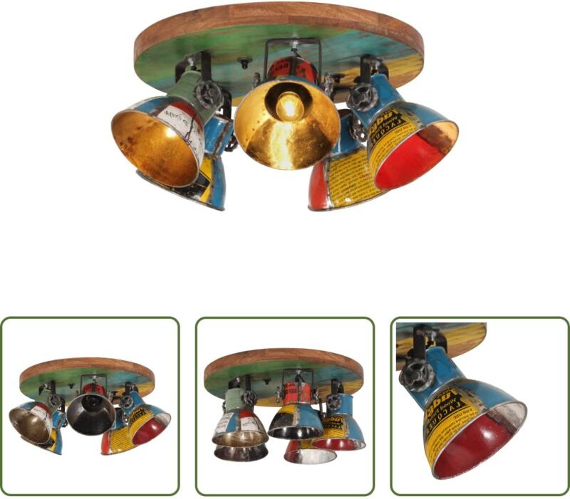 Industriestil - Deckenleuchte 25 W Mehrfarbig 50x50x25 cm E27