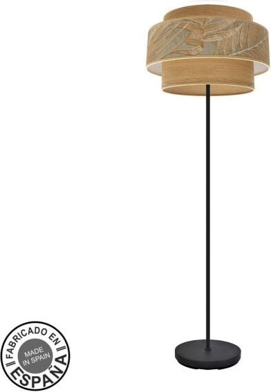 Fabrilamp Lámpara de pie salon Samoa 1xe27 Schwarz/camel 40d