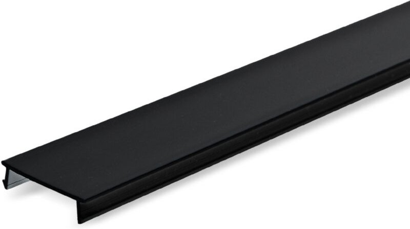 Dekorative Abdeckung für Magnetschiene - 1 Meter - Schwarz