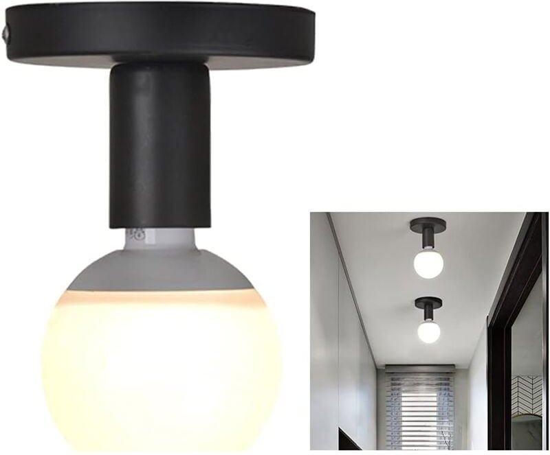 Ersandy - Industrielle Deckenleuchte, industrielle Vintage-Metall-Pendelleuchte, schmiedeeiserne Deckenleuchte, Mini-mod...