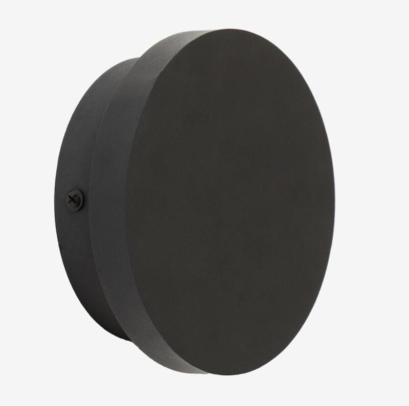 LED-Badezimmer-Wandleuchte Arizona aus Edelstahl Schwarz Ø12 cm - Sklum