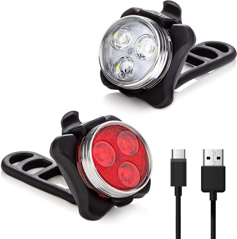 LED Licht Set USB Aufladbar Type-C, Helles Licht, Kompakt und Wasserdicht, Langlebiger 650mAh Akku, LED Lampe Set für Au...
