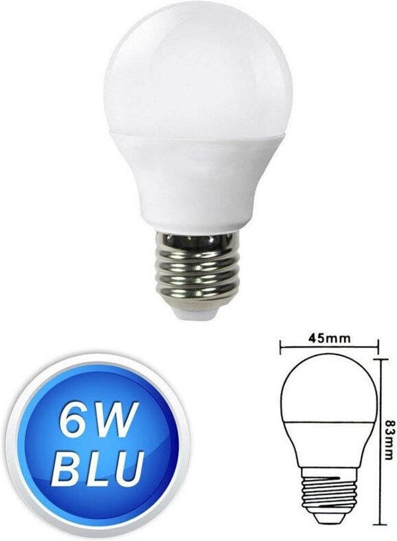 Trade Shop Traesio - Trade Shop - led Kugellampe 6W E27 Bunt Licht Grün Blau Rot Kugellampe G45 -