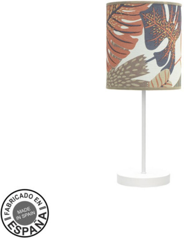 Kleine Tischleuchte de Äthiopien 1xe14 Weiß/bedruckt - Fabrilamp