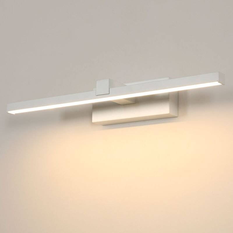 GOECO 60 cm LED-Badezimmerspiegelleuchte, 8 W, 1100 lm, IP44 wasserdicht, moderne Spiegelleuchte, warmweiß (3000 K), wei...