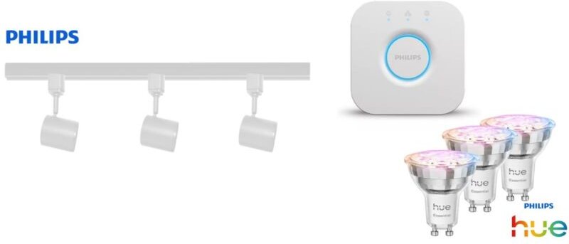 Philips LED Leuchten 3er Spot Zilo Easy Link + Smart-Home weiß 100 cm warmweiß-kaltweiß RGB Deckenlampe