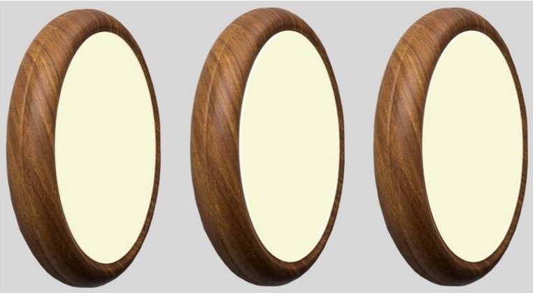 Led Deckenlampe Retro Deckenleuchte Metall Wohnzimmerlampe Runde Küchenlampe Warmweißes Licht - 3Pcs