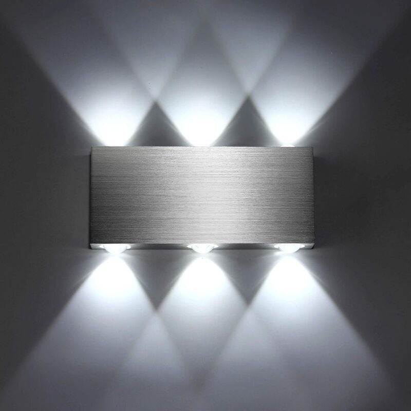 6-W-LED-Wandleuchte, moderne quadratische Aluminium-Wandleuchte für den Innenbereich, dekorative Beleuchtung für Schlafz...