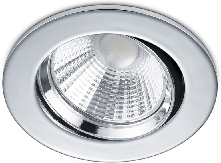 Trio - led Einbaustrahler pamir dimmbar rund Ø8,5cm schwenkbar Chrom glänzend