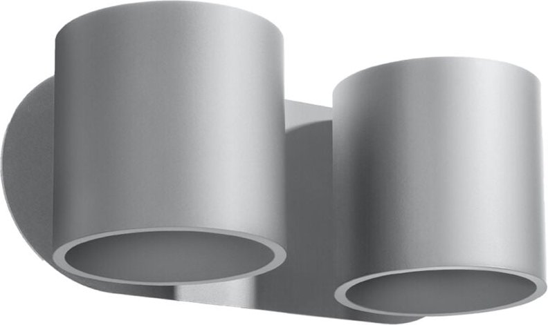 Sollux - Twin Round Up & Down Wall Lamp Grey G9 Twin Round Up & Down Wandleuchte Grau G9