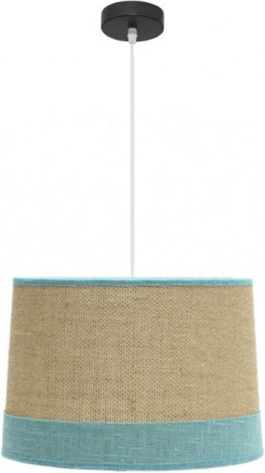 Tietar Serie Pendelleuchte de Sack mit türkisem Rand Fabrilamp