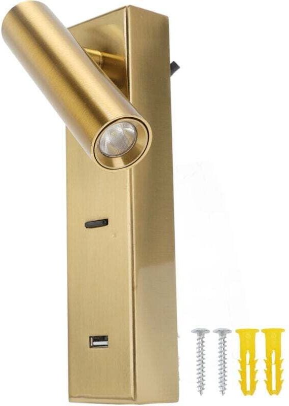 Thumbnail - Lampe Murale LED Rechargeable Angle Réglable Lumière Blanche Pour Chambre Lecture