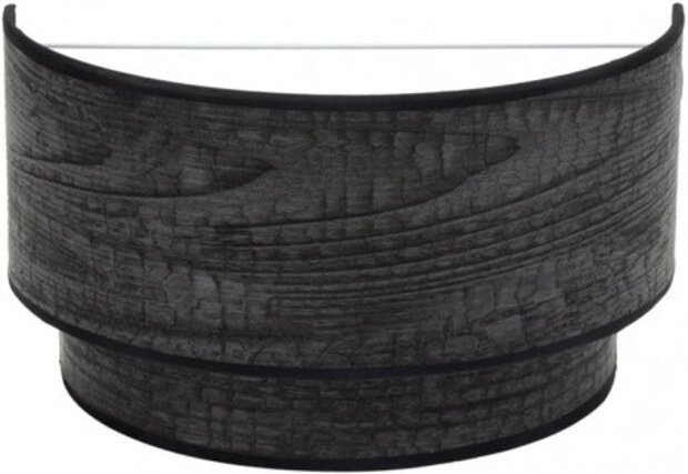 Wandleuchte 1xE27 Modell Double Smile Farbe Schwarz Holz fabrilamp