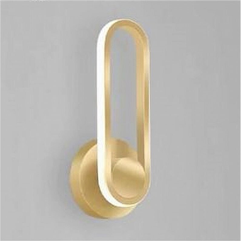 Trade Shop Traesio - Trade Shop - LED-Wandleuchte 13 Watt oval vertikal verstellbar goldfarben kaltes Licht 50353 -