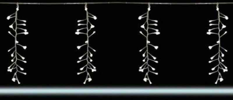 Giocoplast Natale - 7 cluster schnee-effekt-vorhang 168 led kaltweiß ip44 145 19195 14519195