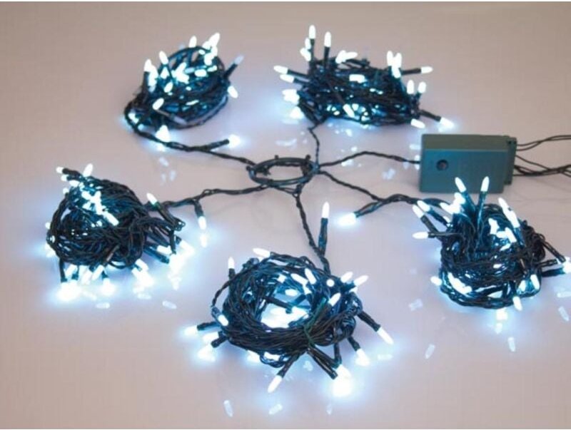 Speed Light led - 220 LEDs - Weiß - grünes Kabel - Modulator - 24 v (für Bäume von 180 cm)