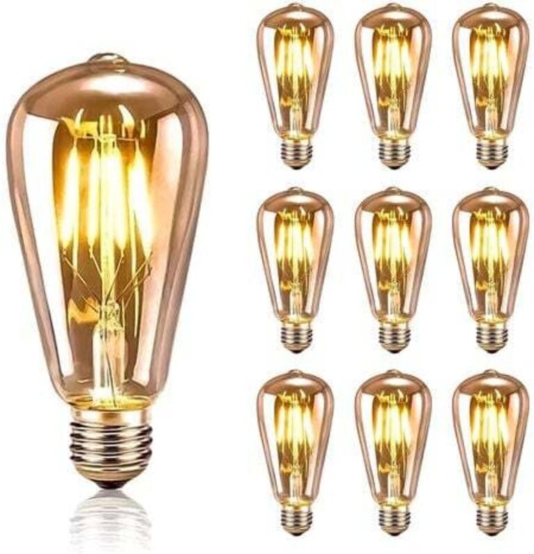Thumbnail - Lablanc - 10 Stück LED-Glühbirne E27 ST64 4 w 2700 k Warmweiß, Retro-Edison-Glühbirnen, Vintage-Antiklampe, 400 lm, ents...