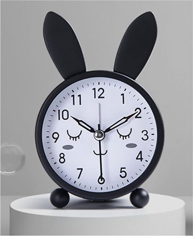 Jungen-Mädchen-Wecker, leiser, nicht tickender Morgenwecker, originaler analoger Leuchtalarm, Snooze-Wecker, batteriebet...