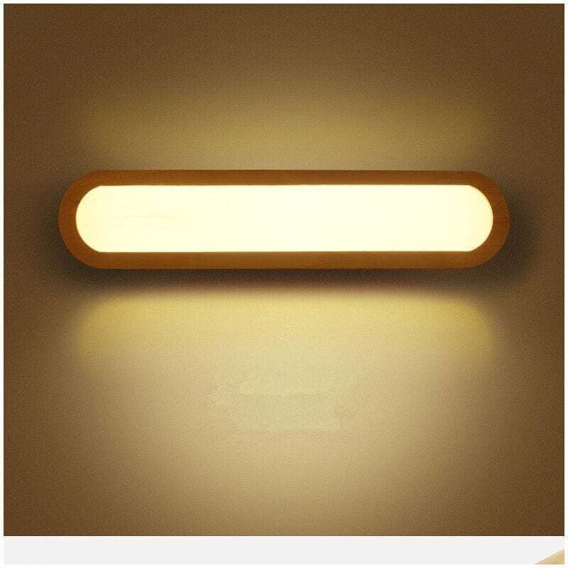 Applique murale LED nordique en bois massif, luminaire décoratif d'intérieur, idéal pour une chambre à coucher, un coulo...
