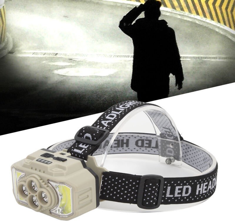 Hochleistungs-LED-Stirnlampe, leichte COB-LED-Stirnlampe für Camping, Laufen, Radfahren und Angeln.