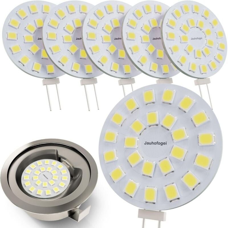 G4 LED-Glühbirne, rund, 12 Volt, kaltweiß, entspricht JC G4-Halogenbirne, 12 V, 20 W – kleine G4-Glühbirne für Dunstabzu...