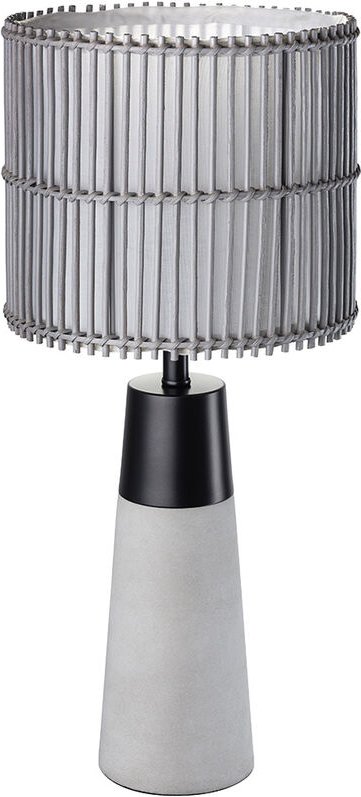 Schreib Nacht Tisch Lampe Metall Leuchte Schwarz Matt Bambus Beton Beleuchtung