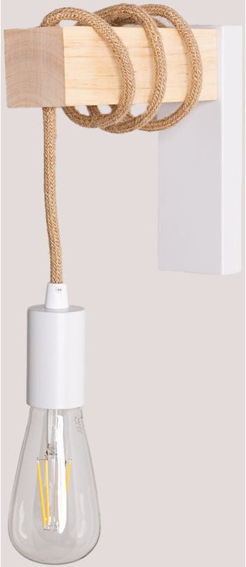 Wandleuchte Tina Natural Weiss - Natur - Sklum