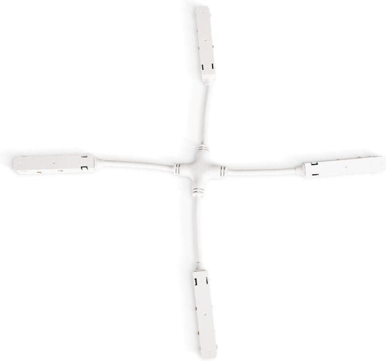 Barcelona Led - Elektrischer X-Verbinder für Magnetschienen – 20mm - Weiß