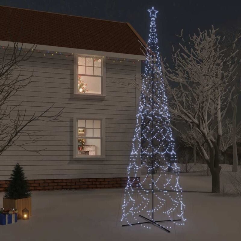 Vidaxl - LED-Weihnachtsbaum Kegelform Kaltweiß 3000 LEDs 230x800 cm