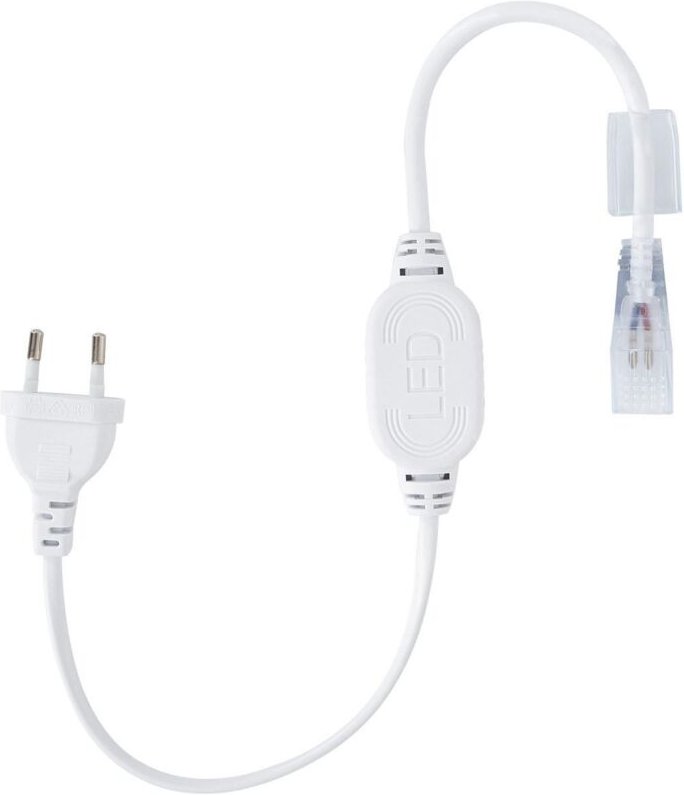 Efectoled - Gleichrichterstromkabel für LED-Streifen 220V ac 120 LED/m IP65 Einfarbig Schnitt alle 50cm Weiß