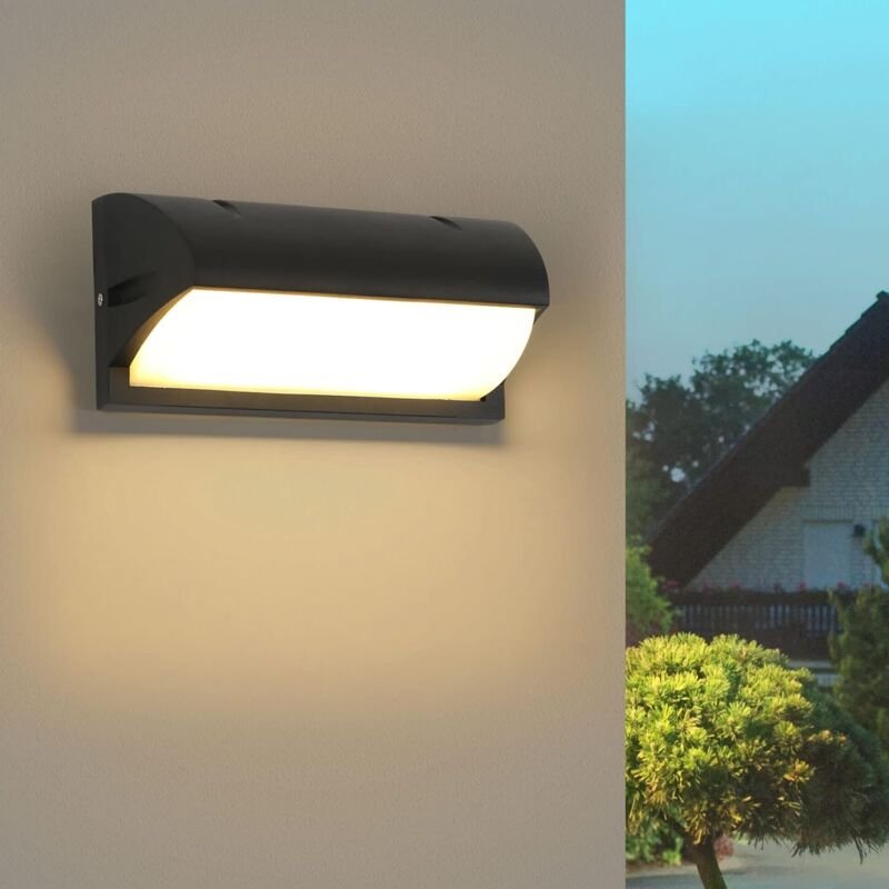 Comely - Moderne LED-Außenwandleuchte 18W IP65 Wasserdicht - Schwarz - Perfekt für Garten, Terrasse, Villa, Einfahrt, Ba...