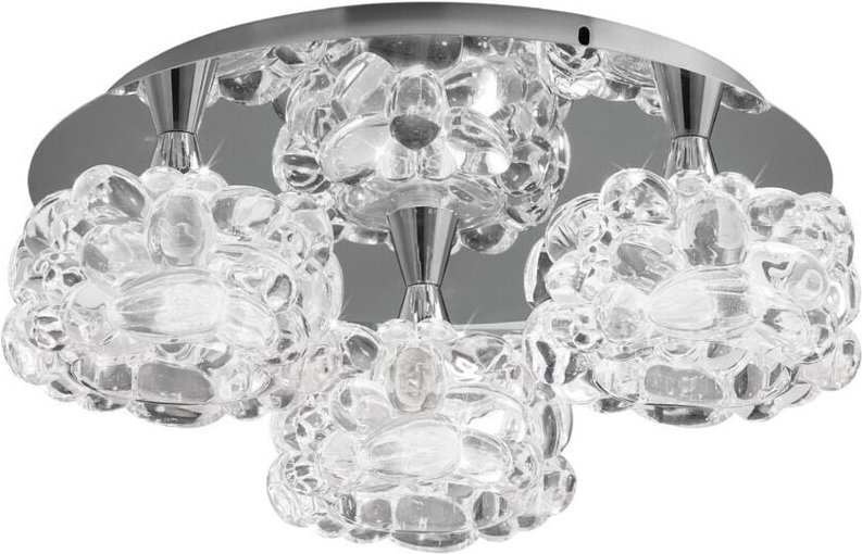 Inspired Mantra - O2 - Flush Cluster Decke 3 Light G9 Small, poliertes Chrom