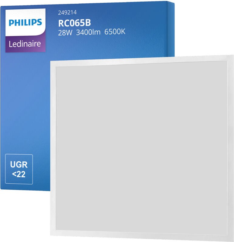 LED-Flächenleuchte Einbau 28W 6500K Weiß 59,5x59,5cm Philips