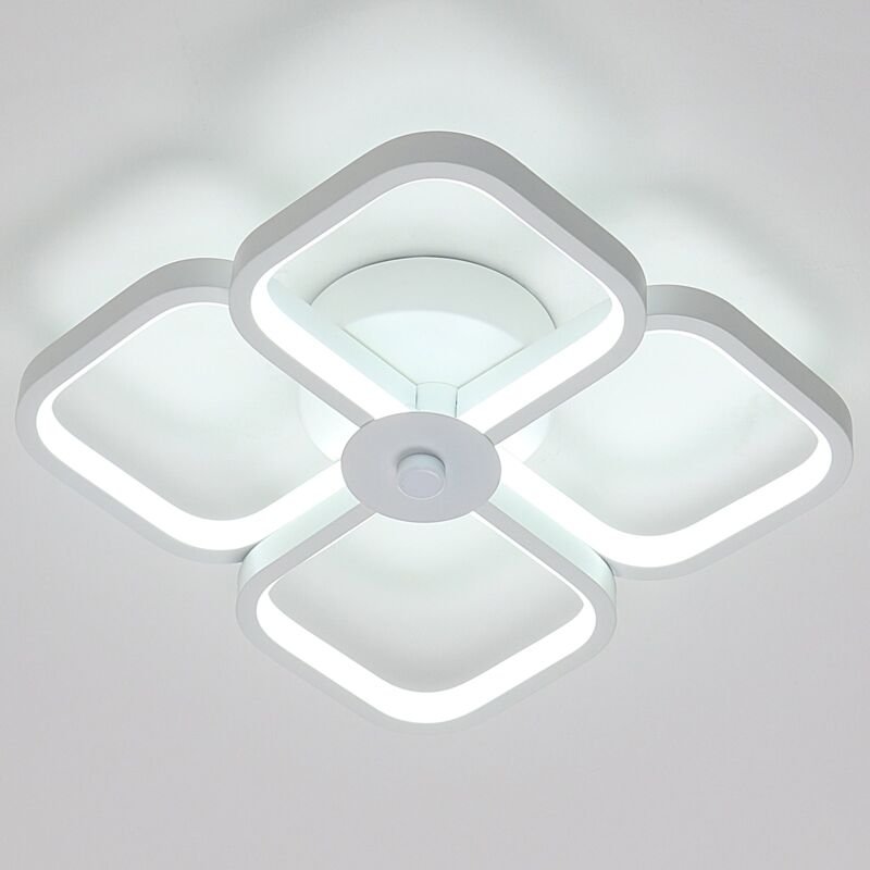Led Deckenleuchte Modernes Design Kaltweiß 6000K 30W Quadratischer Kreis Deckenlampe Für Wohnzimmer Schlafzimmer Esszimm...