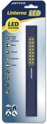 Jupiter - Taschenlampe de work de multiled bar 100lm - mit Magnet - resistor ip44 - works with 4 aaa batteries (not incl...