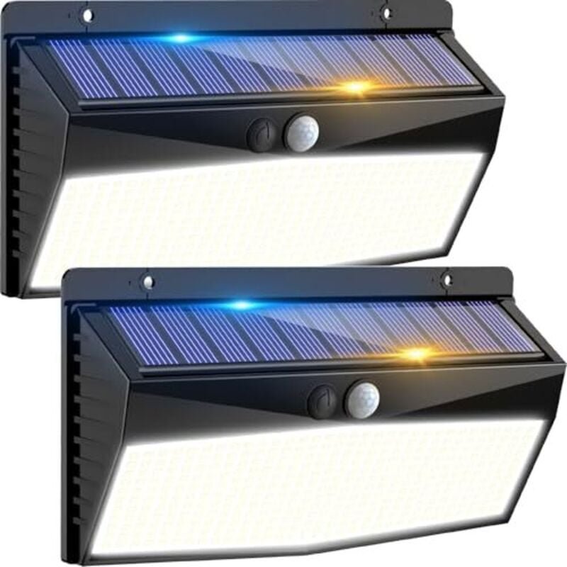 368LED Solarlampen für Außen mit Bewegungsmelder, Solarleuchten Lampe Outdoor 3 Modi IP65 Wasserdichte Solar Wandleuchte...