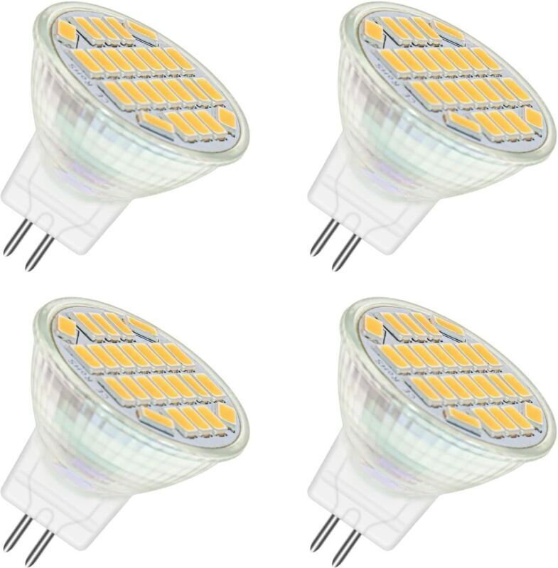 Thumbnail - Ersandy MR11 GU4 12V LED 4W Warmweiß 3000K, 350LM, 120° 35mm MR11 35W Halogen-Äquivalent, AC/DC 24V 12V GU4 Einbau-LED-S...