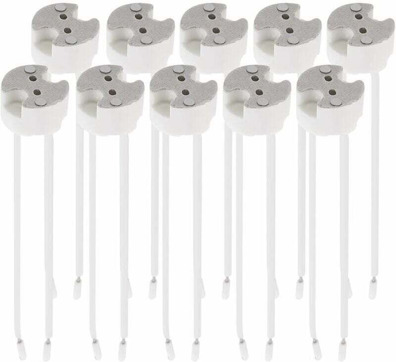 Tigrezy - Lot 10x GU5.3-Fassung – GU5.3- oder MR16-Fassung – Halterung mit 12-V-Kabel – für Glühbirnen wie LED-Halogen-S...