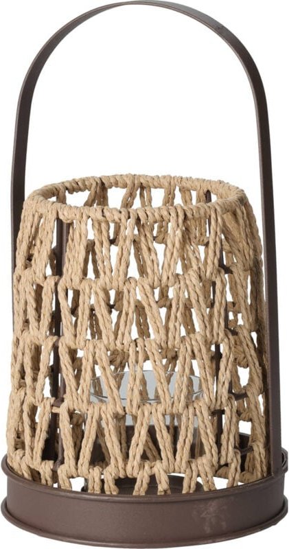 Geflochtene Laterne mit Griff, 18 x 32 cm