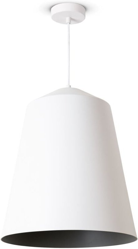 Pendelleuchte Wohnzimmer Hängelampe Esstisch Küche Lampenschirm Industrial Pendelleuchte - Weiß, Grau (Ø36.5 cm) - Paco ...