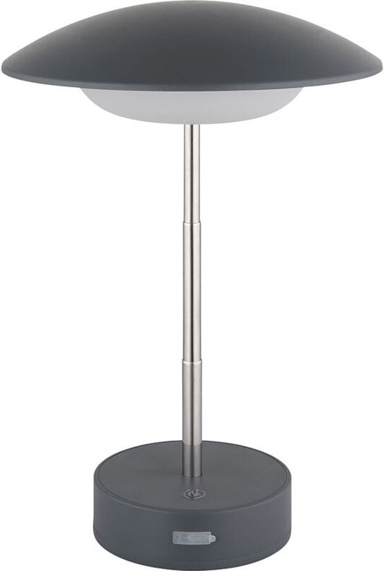 Globo Lighting - Tischlampe Touchdimmer Leselampe led Tischleuchte höhenverstellbar Nachttischlampe anthrazit, 1W 40lm w...