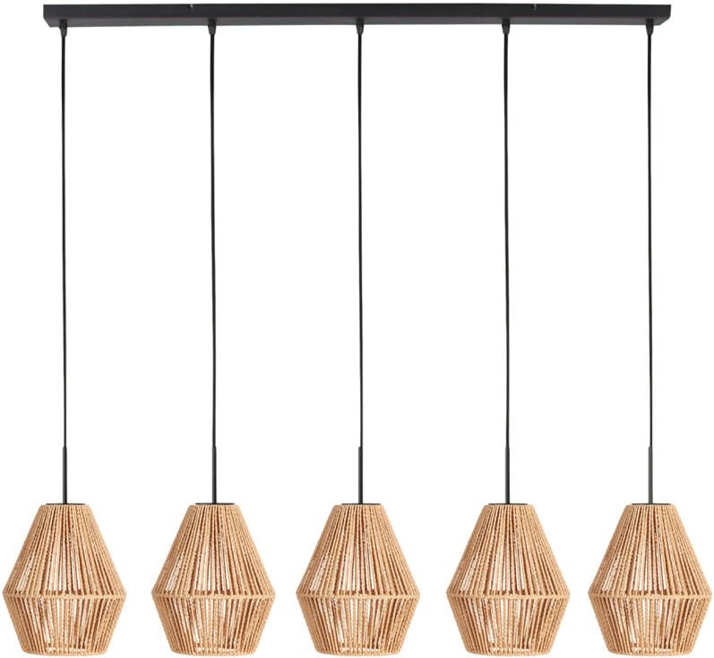 Mexlite - hängeleuchte - HaloSwap - natürlich schwarz - baumwolle