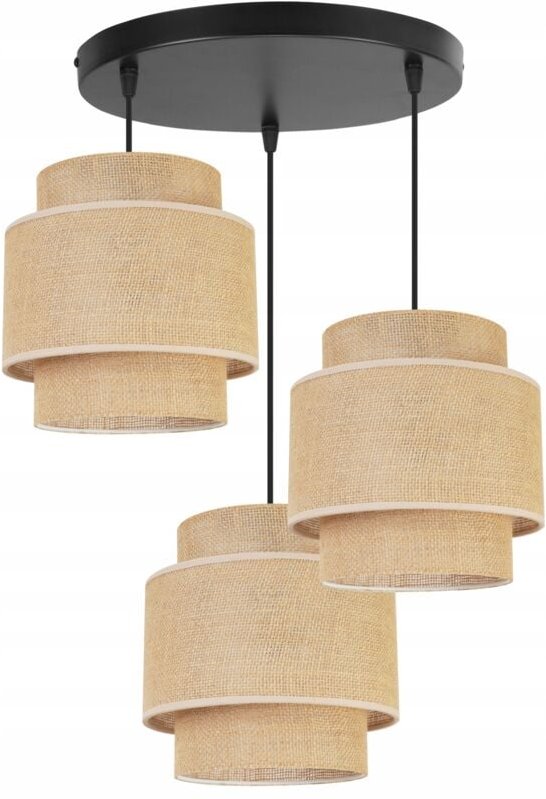 Hängelampe, Deckenleuchter, Lampenschirm, Boho Juta