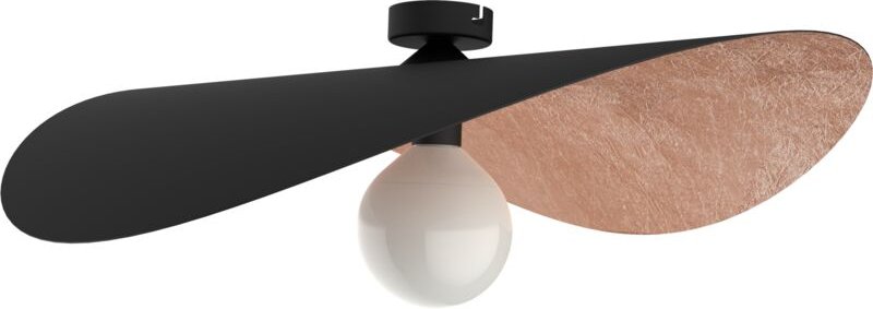 Lumicom - piuma plafoniera nero foglia
